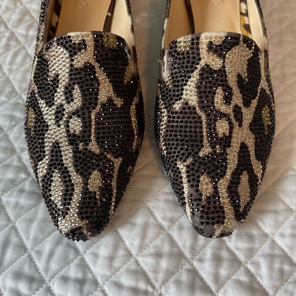 Alex Marie new without beaded animal print loafers,‎ brown tan, size 6 - Picture 11 of 14